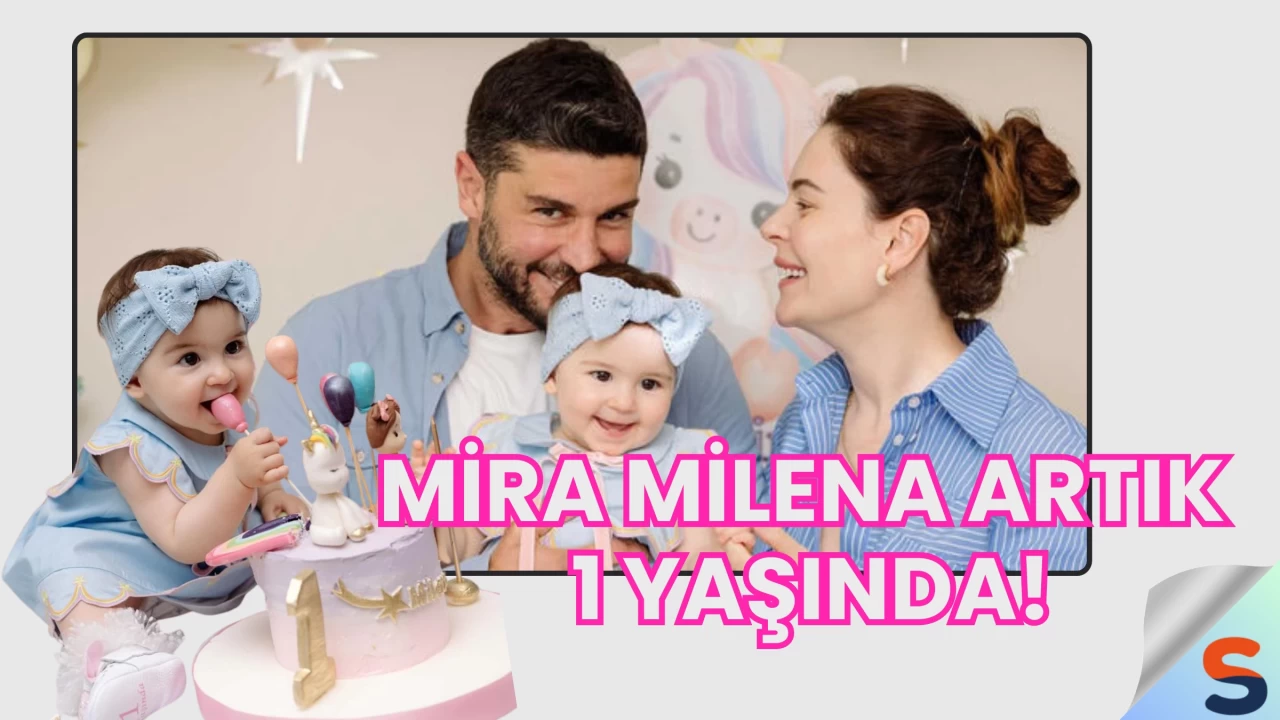 Berk Oktay ve Yıldız Çağrı Atiksoy Kızları Mira Milena’nın İlk Yaşını Kutladı