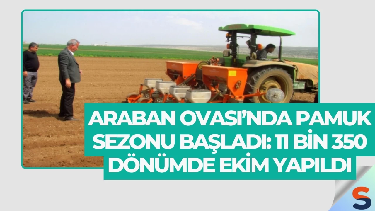 Araban Ovası’nda Pamuk Sezonu Başladı: 11 Bin 350 Dönümde Ekim Yapıldı