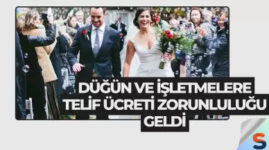 Düğün ve İşletmelere Telif Ücreti Zorunluluğu Geldi