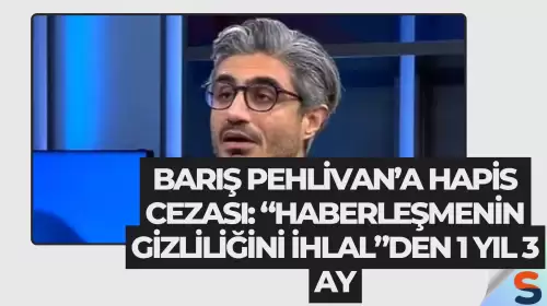 Barış Pehlivan’a Hapis Cezası: “Haberleşmenin Gizliliğini İhlal”den 1 Yıl 3 Ay