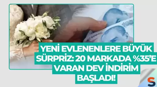 Yeni Evlenenlere Büyük Sürpriz: 20 Markada %35’e Varan Dev İndirim Başladı!