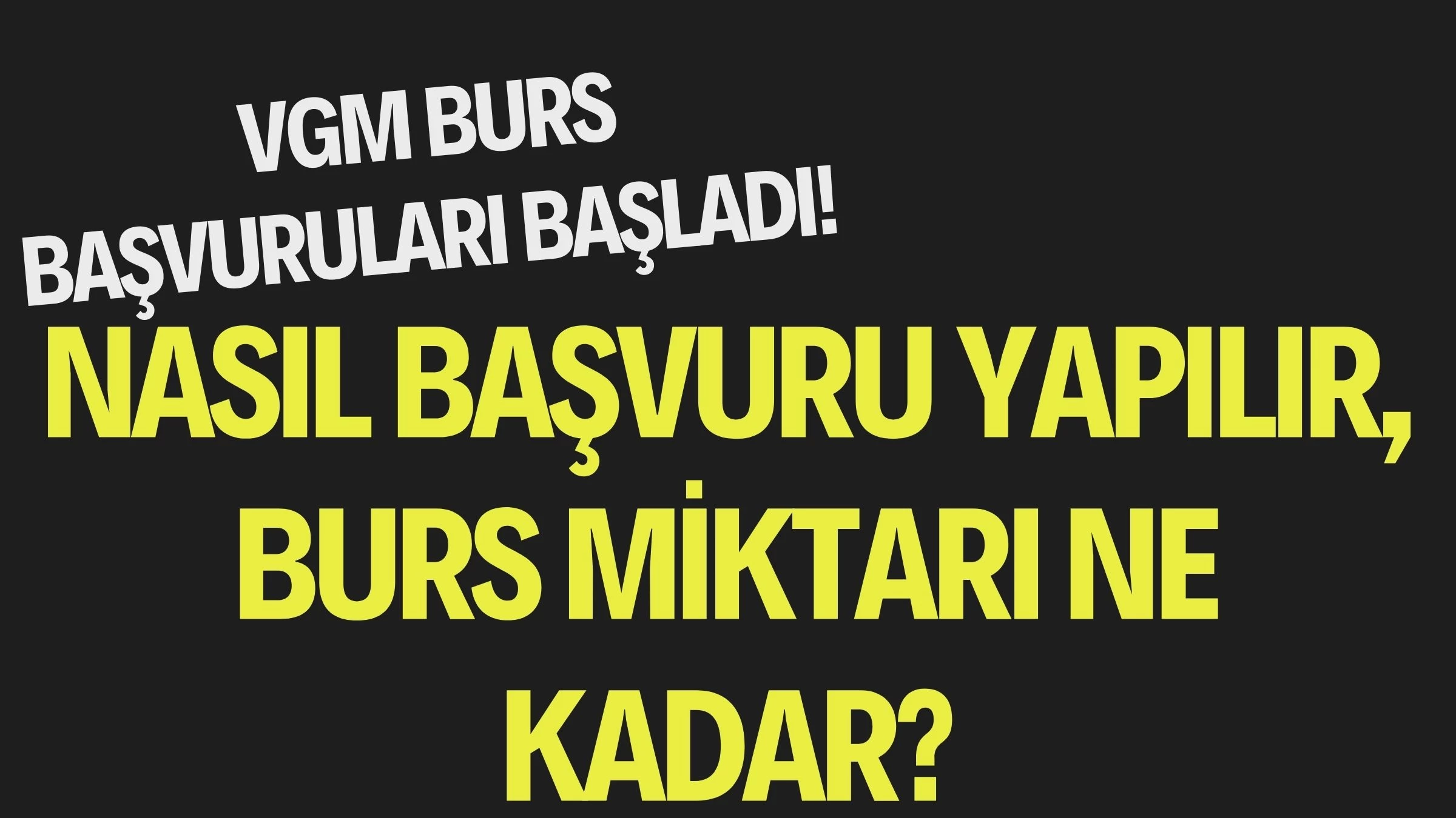 VGM Burs Başvuruları Başladı! Nasıl Başvuru Yapılır, Burs Miktarı Ne Kadar?